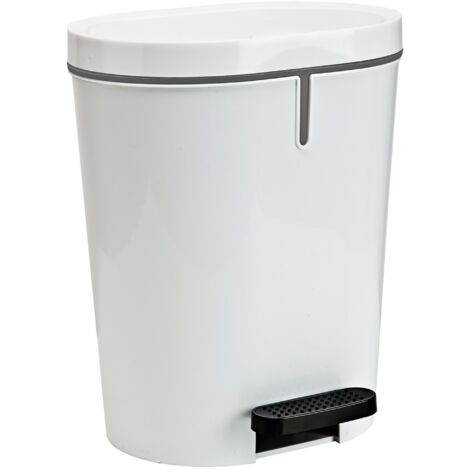 Cestino a pedale Denox Bianco Rettangolare 25 L