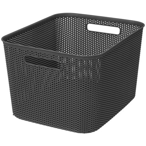 Cestino all'uncinetto crochy 19l grigio - 5five