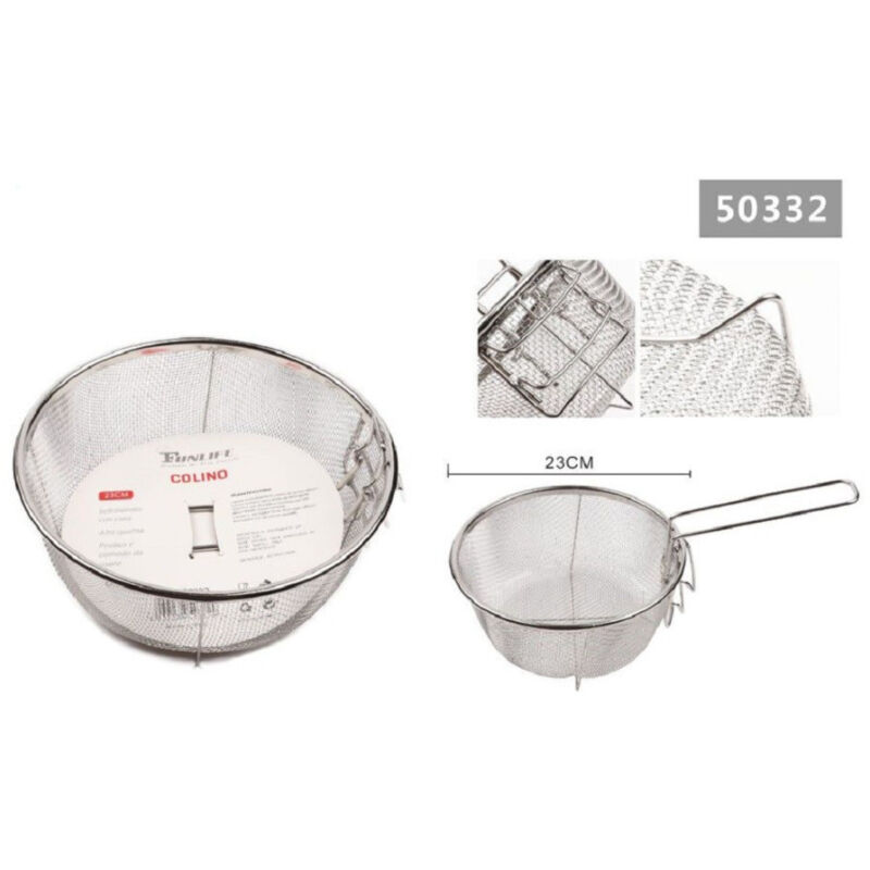 Trade Shop - 23 cm 50332 stahlbratpfanne rund siebkorb 50332 -