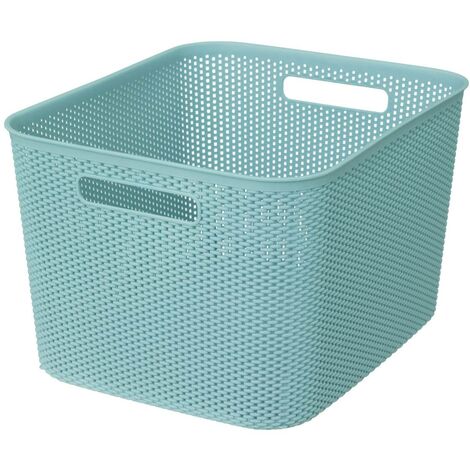 Cestino crochy 19l blu all'uncinetto - 5five