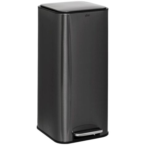 Cestino delta in metallo nero 30l - 5five
