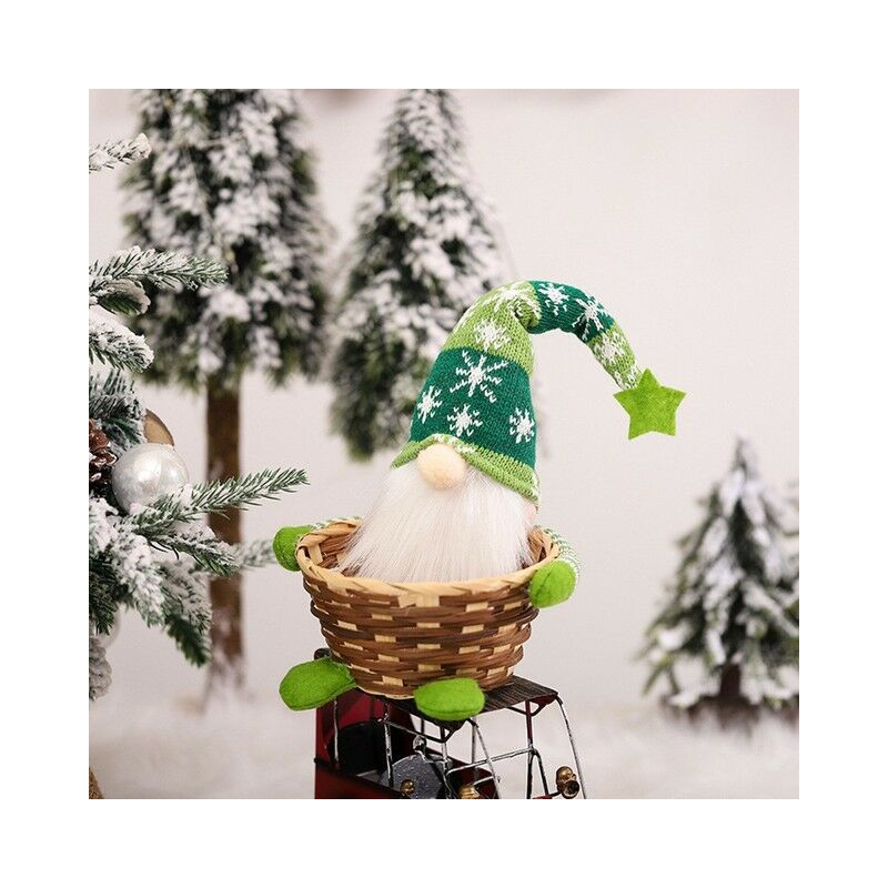 Cestino di caramelle di natale senza volto vecchio...