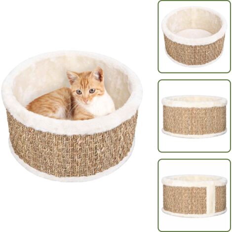 Cestino gatto 36 cm - vidaXL Cestino Rotondo per Gatti 36 cm in Giunco -