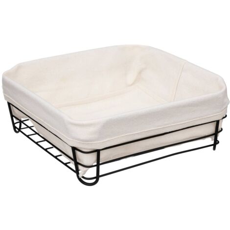 Cestino in acciaio 25cm beige nero - 5five