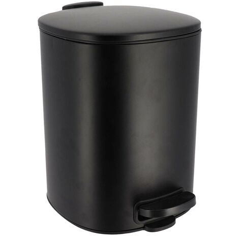 Cestino in metallo a pedale da 5 l - nero - Tendance