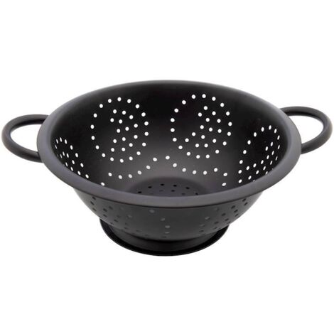 CESTINO IN METALLO NERO PER FRUTTA E VERDURA CIOTOLA 24 cm IMITAZIONE DI UN COLINO
