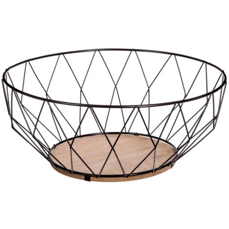 Cestino in metallo rhombus 28 cm nero - 5five