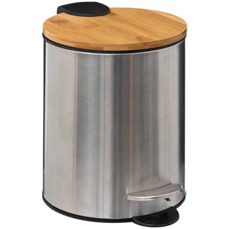 Cestino in metallo soft close 3l bambù metallo - 5five