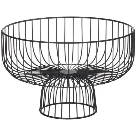 Cestino in metallo su supporto 28 cm nero - 5five