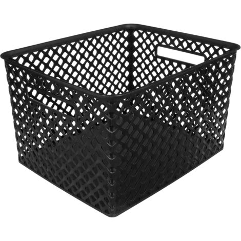 Cestino in plastica 19l folk nero  - 5five