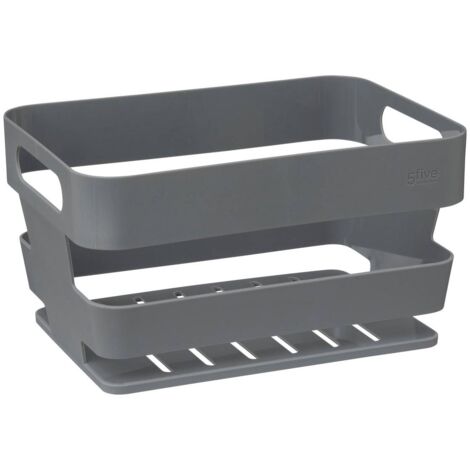 Cestino in plastica bath n store grigio - 5five
