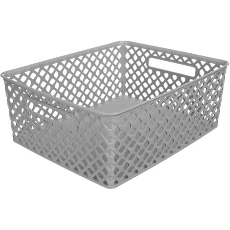 Cestino in plastica da 4l folk grigio - 5five