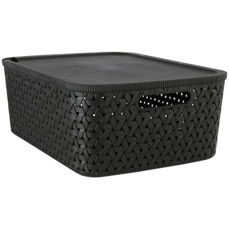 Cestino in plastica nera tressy 15l - 5five