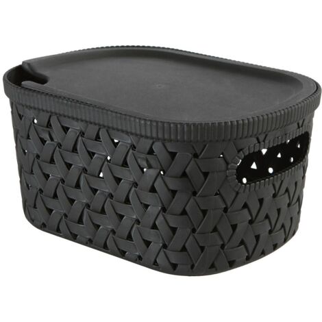 Cestino in plastica nera tressy 2,3l - 5five