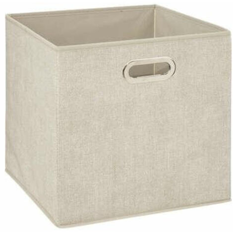 Cestino in tessuto mix n modul 31x31cm beige screziato - 5five