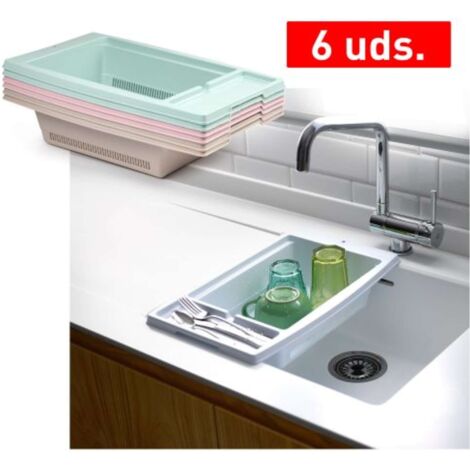 Cestino Multiuso per Lavello da Cucina 27 x 43 x 10 cm Vari Colori
