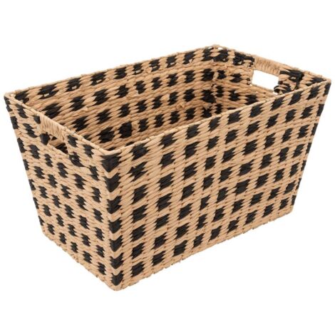 Cestino nero terre inconnue 55x35 cm - 5five