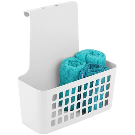 CESTINO ORGANIZZATORE IN PLASTICA BIANCA PER LA PORTA DI CUCINA E BAGNO