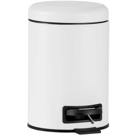 Cestino per bagno in metallo white 3l andrea house