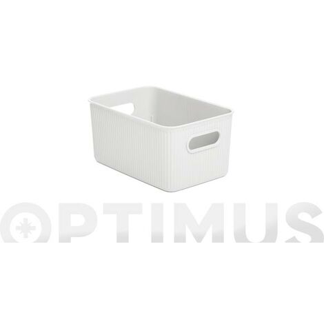 PLASTICOS TATAY CESTINO PER IL RIORDINO IN BAOBAB BIANCO 18,1 X 27,2 X 13 CM - 7010201