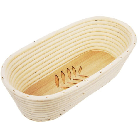 Cestino per la lievitazione dell'impasto del pane in rattan 1,5 kg / 32x15x9 cm