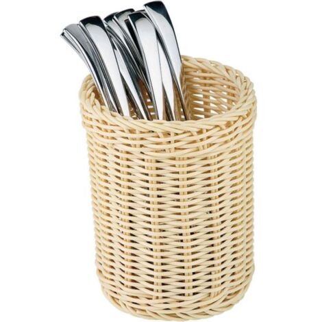 Cestino per posate APS Economic, beige, altezza 150 mm, ø 120 mm