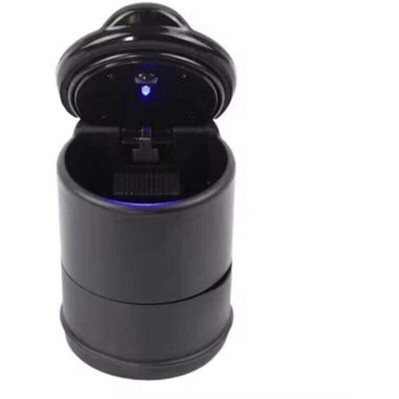 Image of Cestino per rifiuti cilindrico KZQ con coperchio, portabicchieri per auto, posacenere, portabicchieri, cestino per rifiuti in metallo con coperchio,