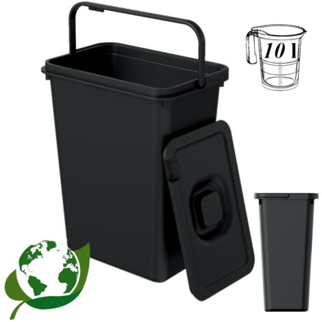 Cestino per rifiuti SYSTEMA BASICA NKS10W - nero per la raccolta differenziata
