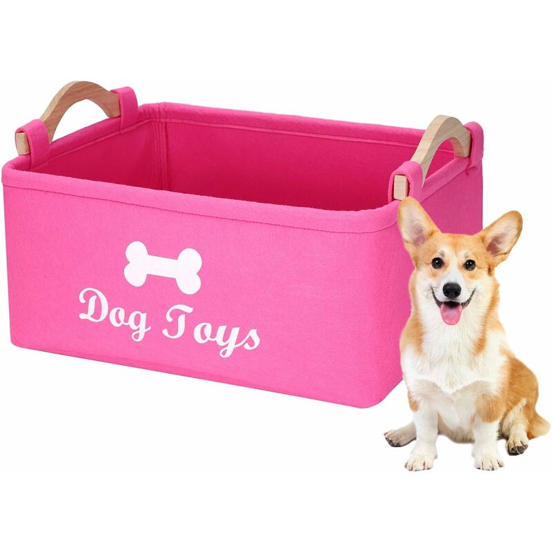 Cestino porta giochi per cani, con manico in