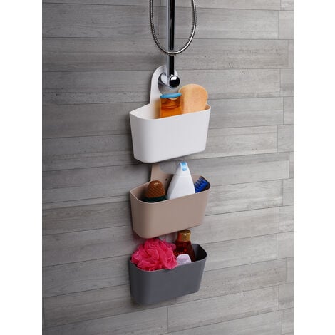 WENKO Power-Loc® portaoggetti Bralia nero - Porta oggetti per la stanza da  bagno, fissaggio senza