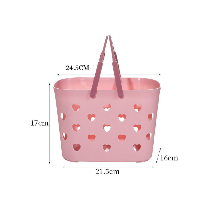 Cestino portaoggetti in plastica con manico