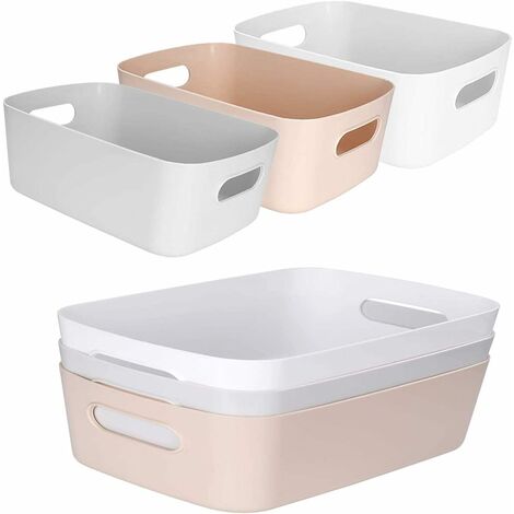 2x Cestini Portaoggetti, da Appendere, Organizer per Bagno, Corridoio,  Camera da Letto, 20x25x15 cm, Nero