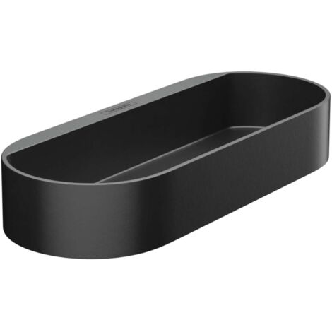 Cestino portaoggetti WallStoris piatto, 250x39mm nero opaco