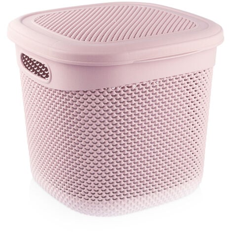 7H SEVEN HOUSE Cestino quadrato medio con coperchio 15 litri 7house