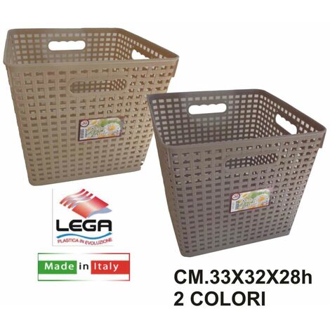 Cestino piccolo in rattan dipinto con coperchio e maniglia 21 cm Barumun