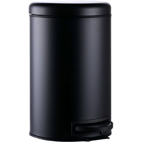 WEECRON Cestino Rifiuti Bagno A Forma Di Diamante: 2 Pezzi In Plastica Nera, 2,6 Galloni (10 Litri), 23x23x29,5 Cm, Resistente - 5