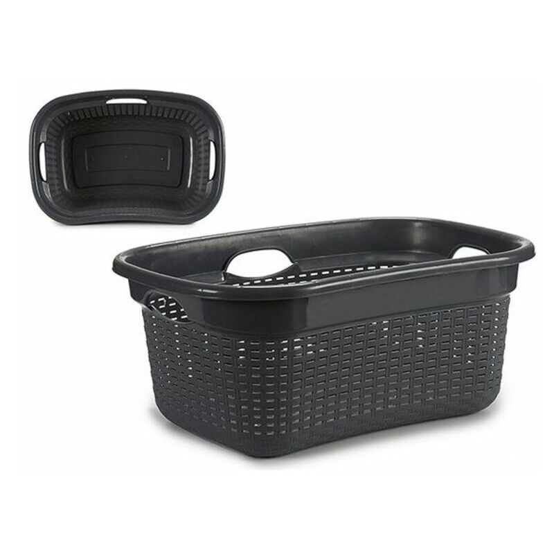 

Cesto Negro Blanco Gris Plástico (25 L) (63 x 25,5 x 41 cm)