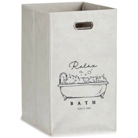 Cesto Berilo Relax Bath Blanco Cartón 60 L 35 x 57 x 35 cm Plegable