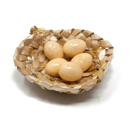 Cesto con Uova 3,5 cm Miniature per Presepe in Resina - 86970