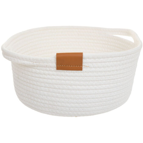 Cesto de algodón en blanco D37x15