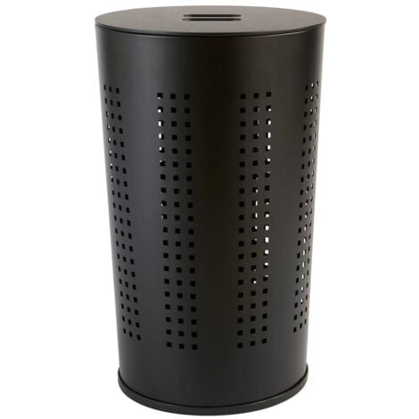 5FIVE SIMPLY SMART Cesto de la ropa cristal de metal y madera negra 45l - 5five