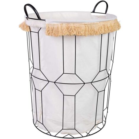 Cesto de la ropa de metal y tela d45x56/63