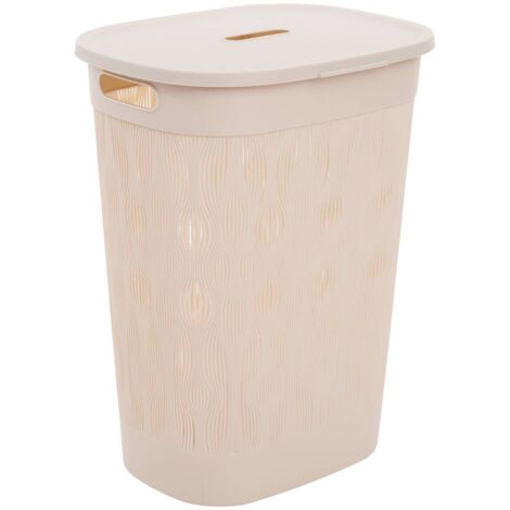 Cesto de la ropa leaf 40l beige h57 cm - 5five