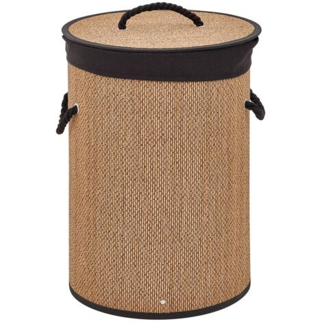 Cesto de la ropa stemy 48l negro y beige - 5five
