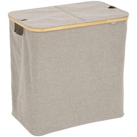 Cesto de la ropa tidy box 80l doble plegable gris - 5five