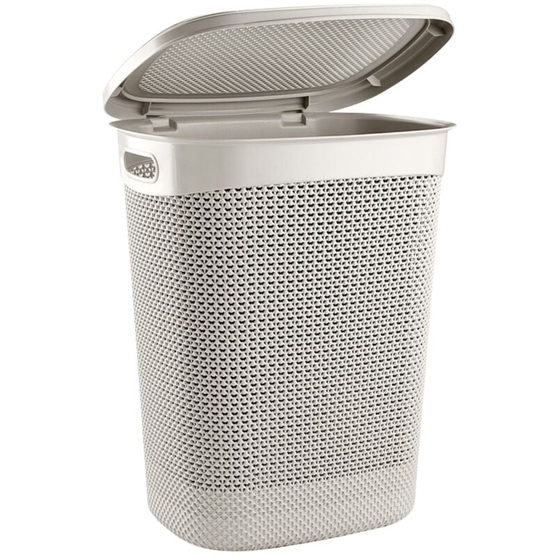 

Cesto de Ropa Alto Rectangular con Tapa 52 Litros 7house Color - Beige