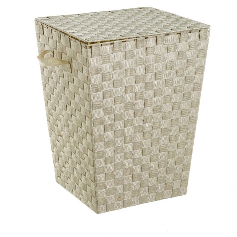 

Cesto de ropa de polipropileno beige de 50x38x38 cm