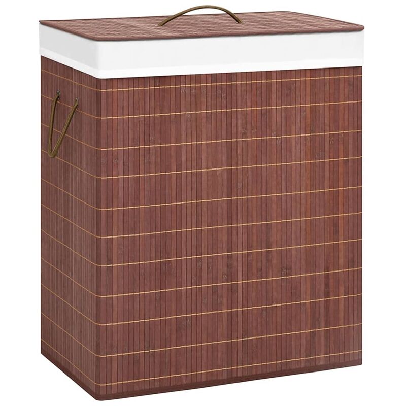

Cesto de ropa sucia de bambú marrón 100 L - Marrón