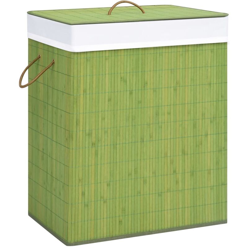 

Cesto de ropa sucia de bambú verde 100 L - Verde