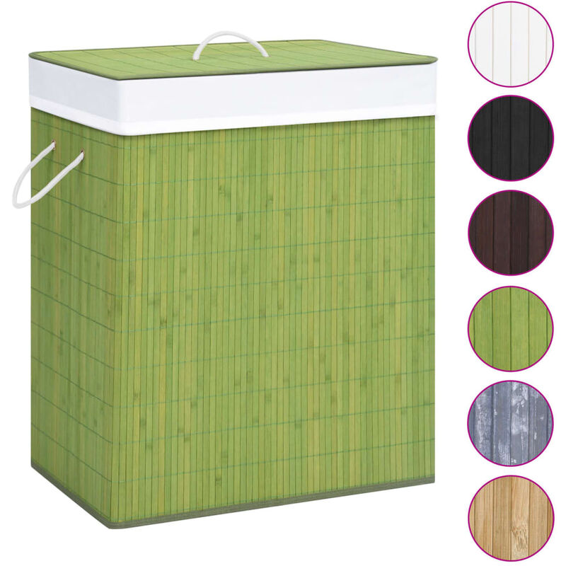 

Cesto de ropa sucia de bambú verde 83 L - Verde